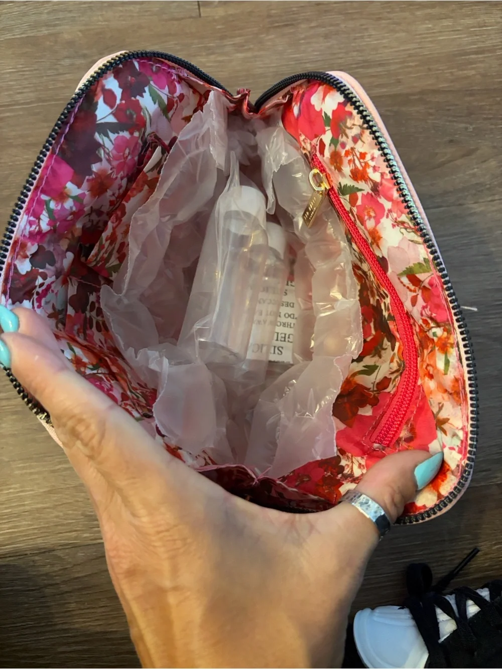 Ted Baker Blush Pink Saffiano Cosmetic Pouch